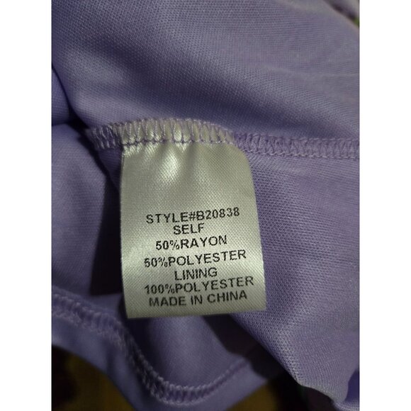 Jodifl Purple Embroidered V-Neck Knee Length Dress Size Medium Neon Easter Date - Picture 6 of 10